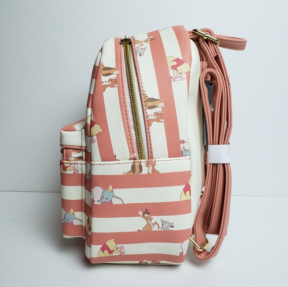 Loungefly Disney Best Friends Stripe Mini Backpack - Picture 4 of 7